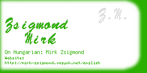 zsigmond mirk business card